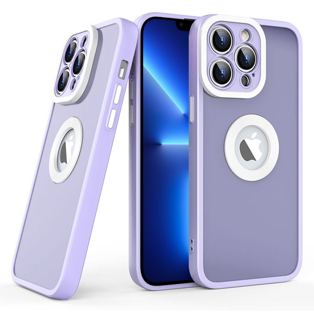Soft TPU PC Case for iPhone 13 Pro 6.1 inch Case Skin-Touch Slim Phone Cover (Round Hollow Show Phone's Logo) Soft TPU PC Case for iPhone 13 Pro 6.1 inch Case Skin-Touch Slim Phone Cover (Round Hollow Show Phone's Logo)